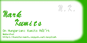 mark kumits business card